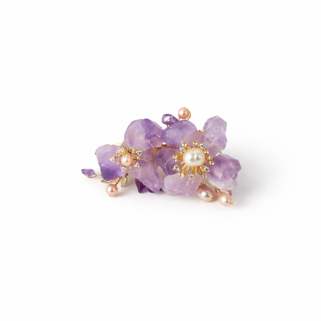 Amethyst Bloom Brooch
