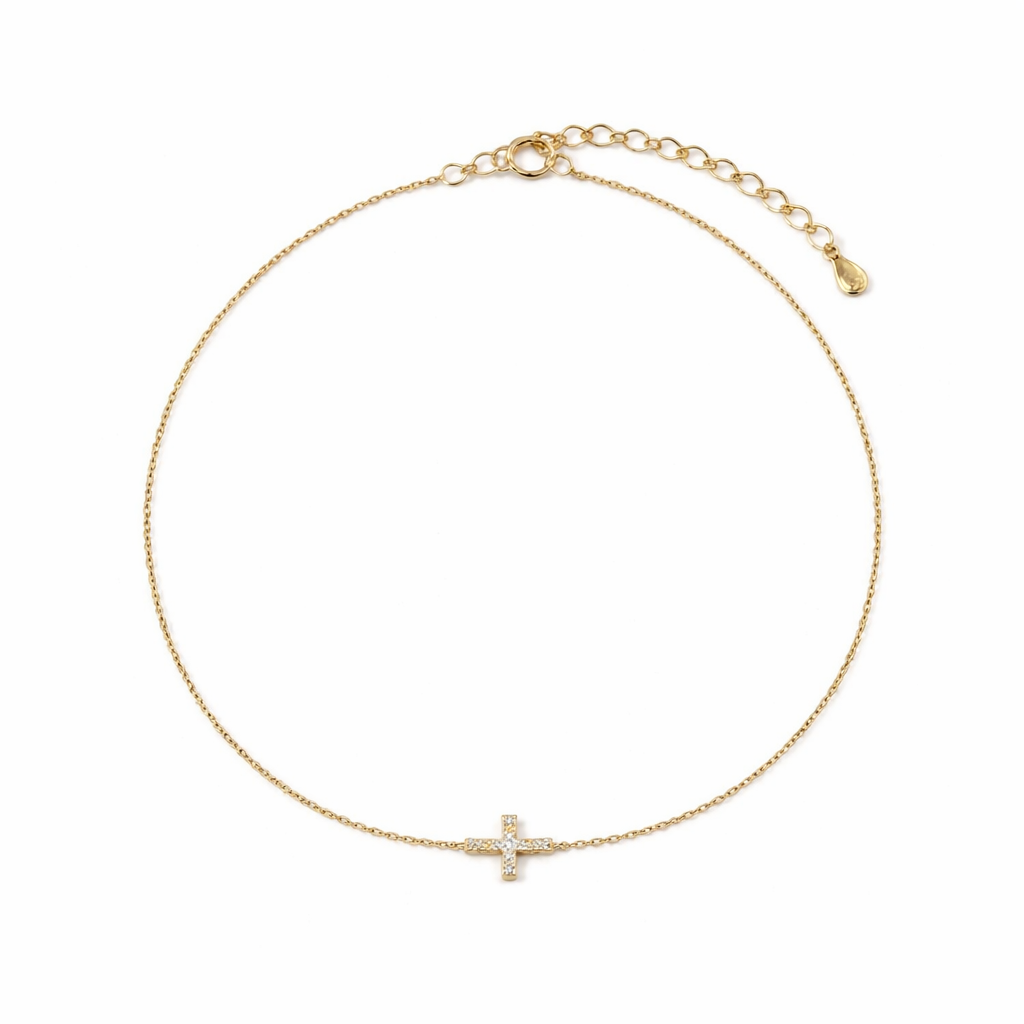 Grace Pavé Cross Bracelet