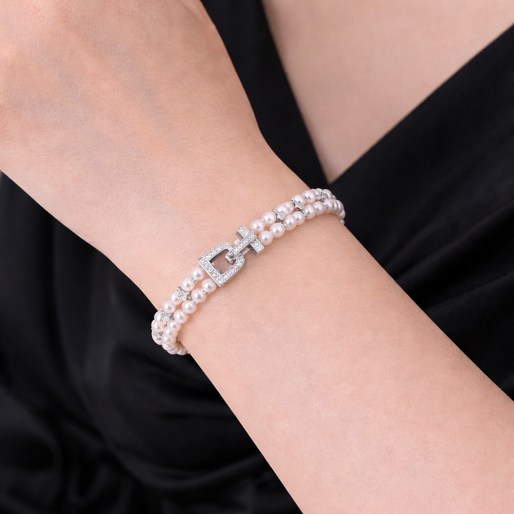 Aurora Double Strand Pearl Bracelet 7