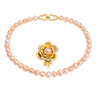 Edison Baroque Pearl Necklace Gift Set with Floral Brooch