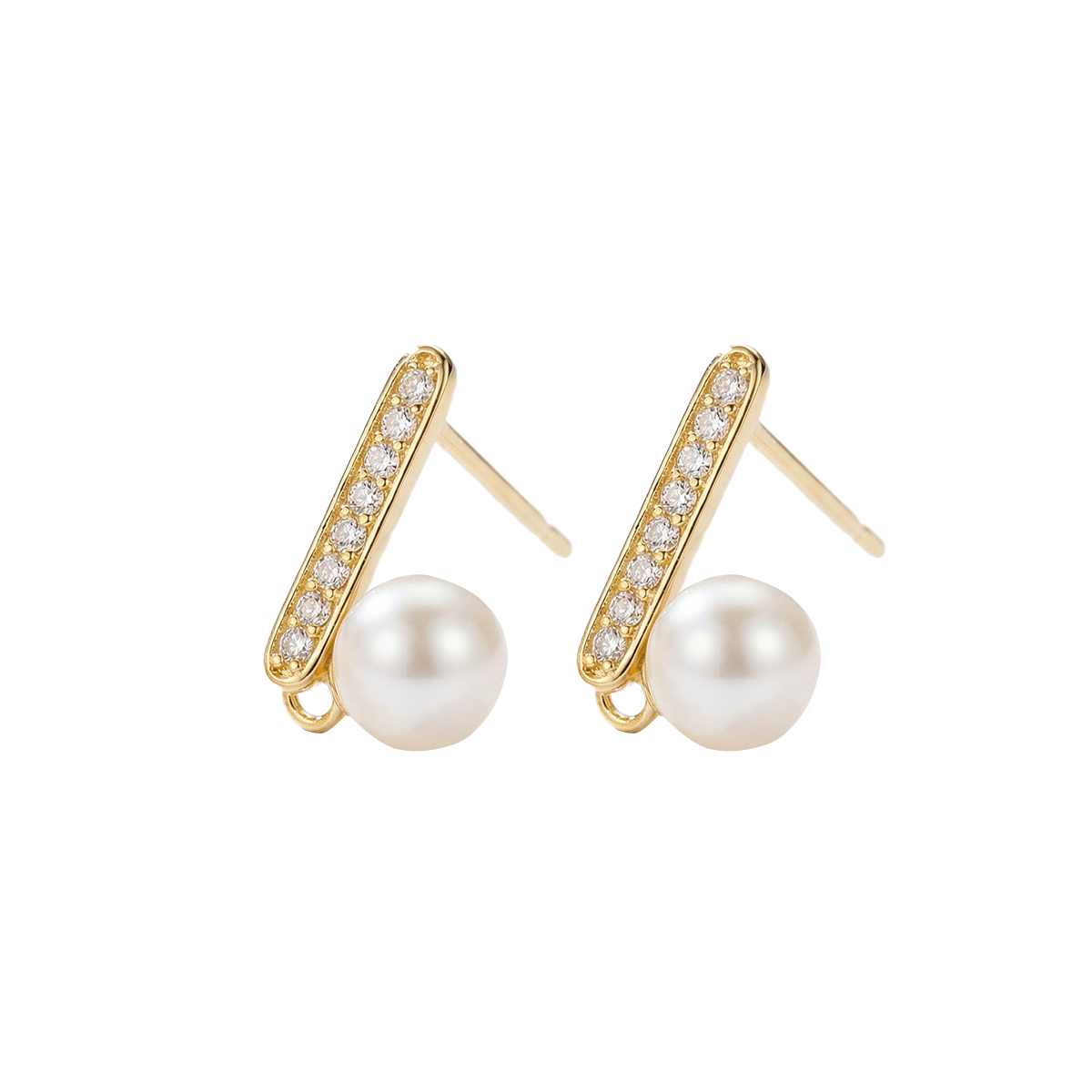 Golden Akoya Drop Earrings 1