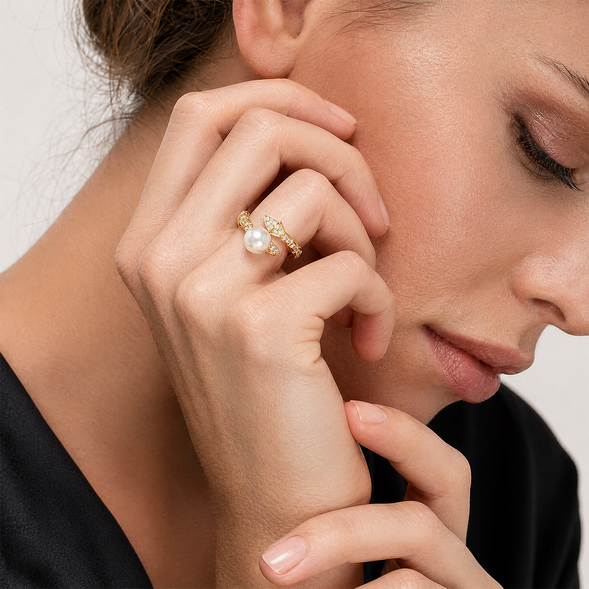 Golden Serpent Glow Ring 2