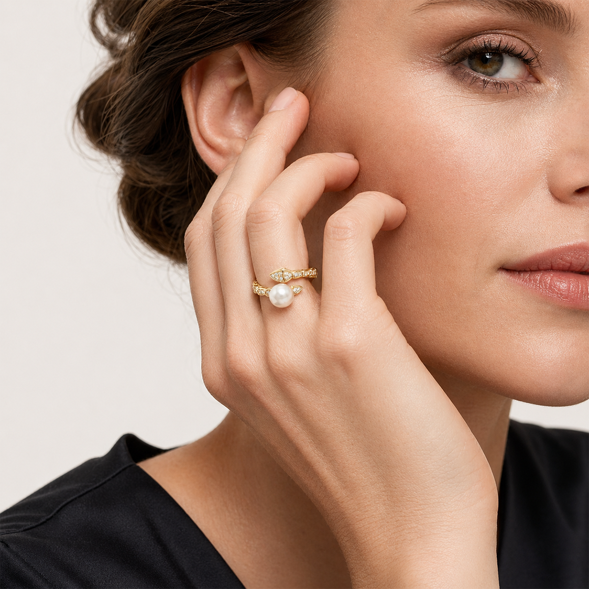 Golden Serpent Glow Ring 3