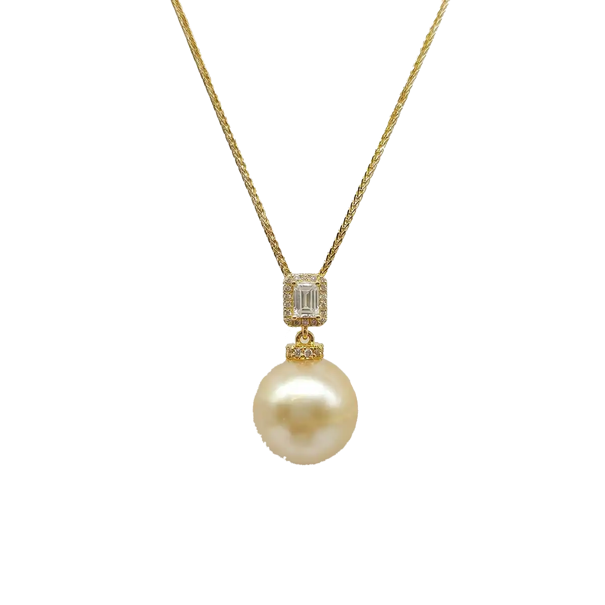 Golden Teardrop Glow Pendant 1