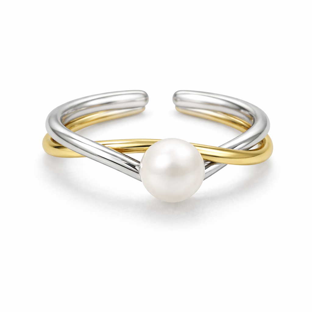 Intertwined Akoya Pearl Ring 1