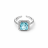 Ocean Blue Halo Stud