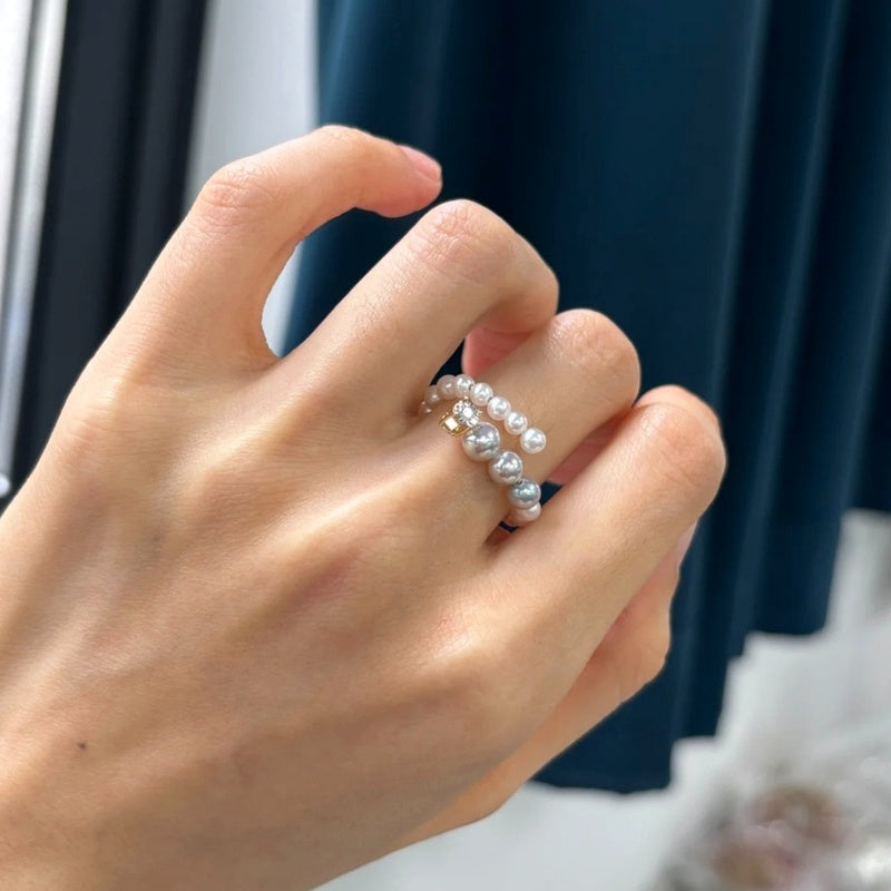 Ombr Pearl Diamond Ring 2