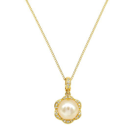Sunlit Bloom Golden Pearl | Necklace