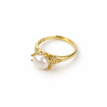Classic Pearl Solitaire Ring